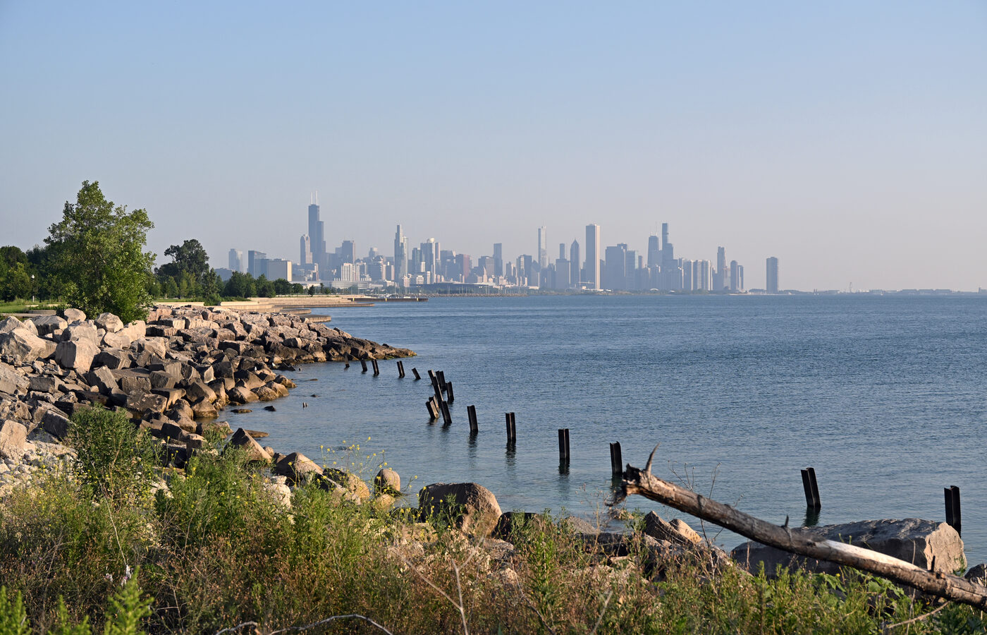 Chicago skyline from the Lakefront Trail